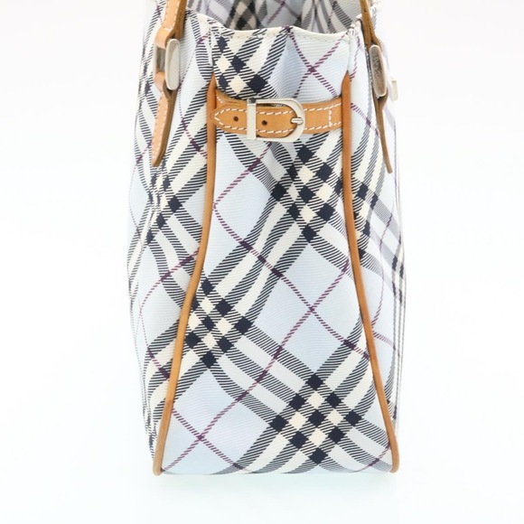 BURBERRY Nova Check Hand Bag Blue Auth yk3346 - Picture 4 of 16